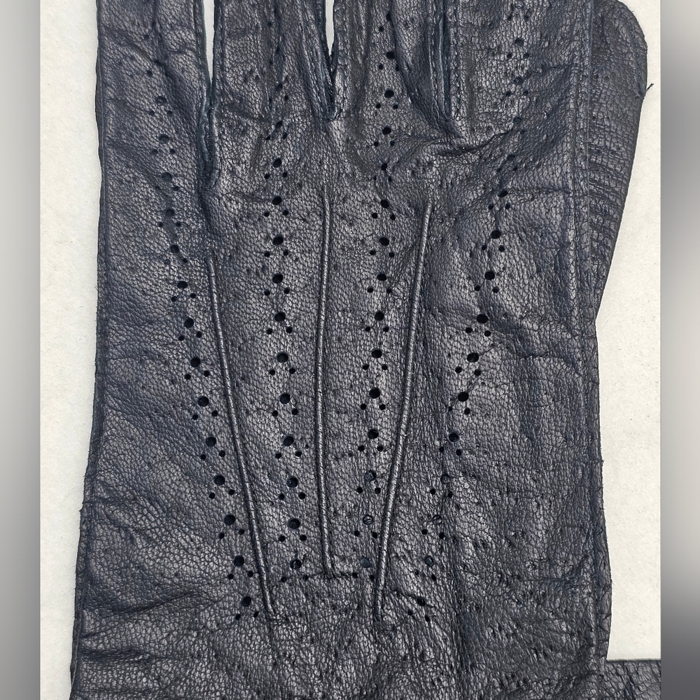 Premier Leather Gloves Black Dressy Driving‎ Textured Soft Handwear - Picture 2 of 4